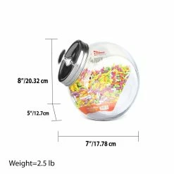Home-Basics Storage & Organization Home Basics 67.5oz. Round Glass Candy Jar 6 Home-Basics Storage & Organization Home Basics 67.5oz. Round Glass Candy Jar -Home-Essentials Shop d3294d49 58a9 4b8e a313 3867d1d77cac