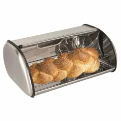 Home-Basics Storage & Organization Home Basics Stainless Steel Bread Box -Home-Essentials Shop d52c24f3 a4c7 4200 bce2 b804cd6f8753