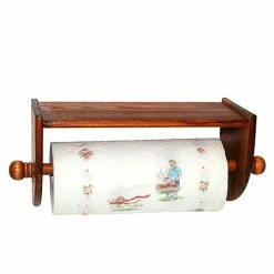 Home-Basics Storage & Organization Home Basics Wall Mounted Wood Paper Towel Holder