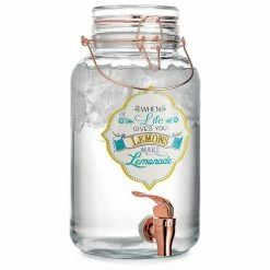 Home-Essentials Kitchen & Dining Home Essentials 1 Gallon Lemon Copper Bail & Trigger Dispenser