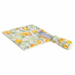Home-Essentials Kitchen & Dining Home Essentials 6in. Lemon Garden Organic Square Cheese Plate