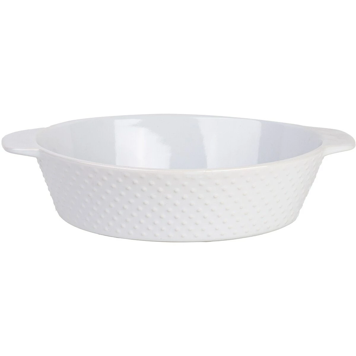 Home-Essentials Kitchen & Dining Home Essentials 12in. White Hobnail 82oz. Oval Baker 3 Home-Essentials Kitchen & Dining Home Essentials 12in. White Hobnail 82oz. Oval Baker